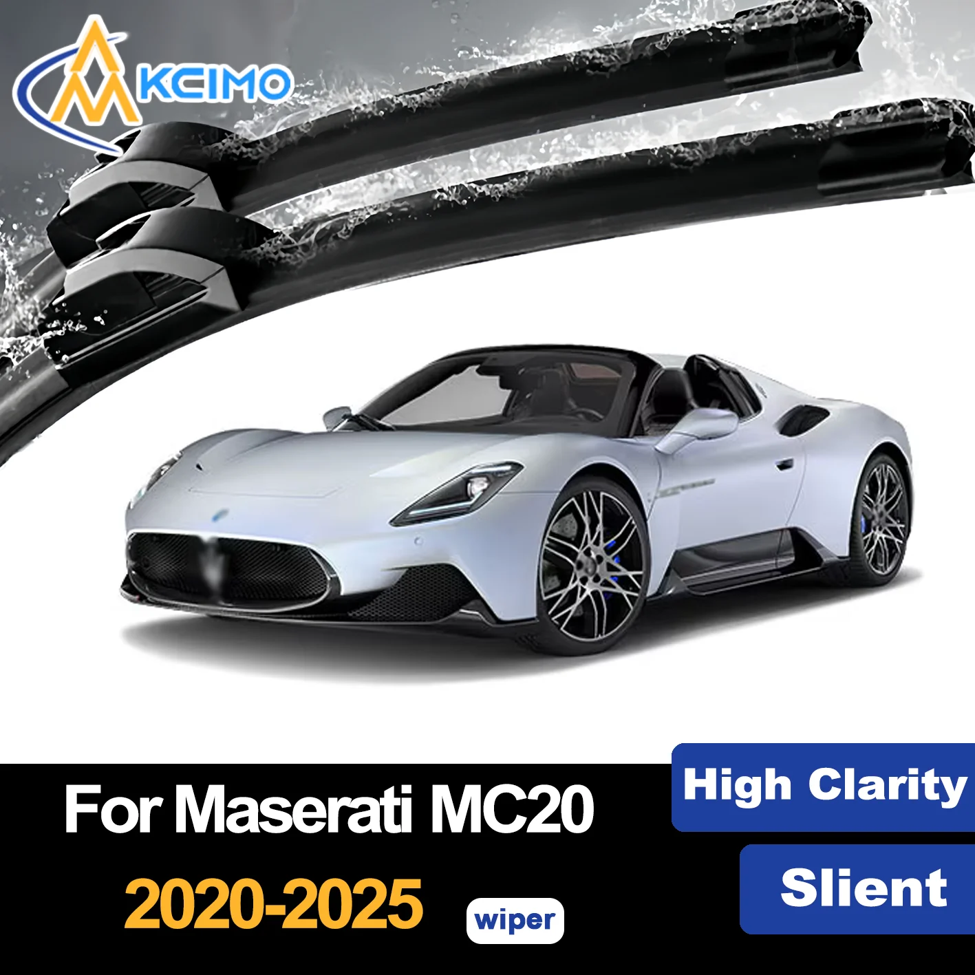 

Front Wiper Blades for Maserati MC20 M240 2020-2025 2021 2022 2023 Premium Car Windscreen Windshield Window Wiper Accessories