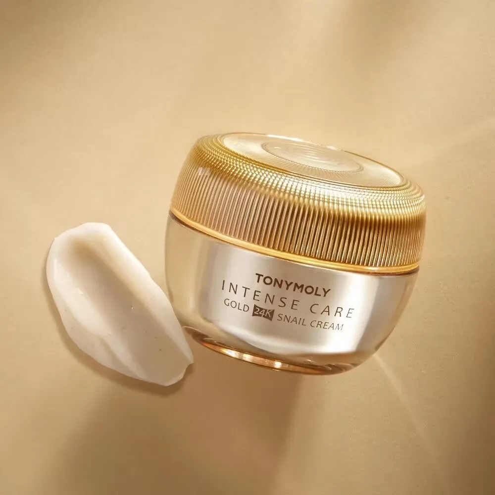 Korea SkinCare TONYMOLY 24K Gold Snail Face Cream 45ml Whiten Hydrating Anti-Wrinkle Anti-aging Moisturise Repair Lighten Spots