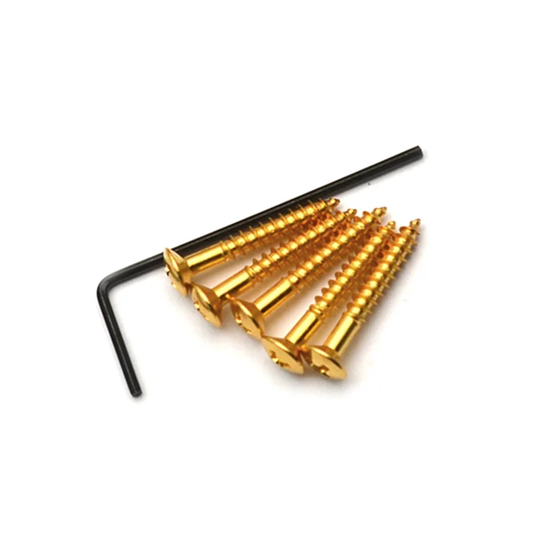 B06C-Vintage-Style 4 String Bass Bridge 19MM سلسلة تباعد أسفل نقطة تثبيت 82.3X63.5MM من خلال سلسلة جبل الذهب