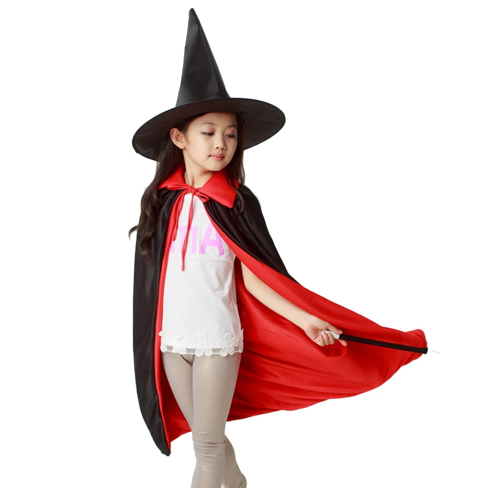

3 Pcs Magician Costume Set Kids Clothes Halloween Cosplay Outfit Child Stage Performance DIY Decor Soft Texture Comfortable Wear