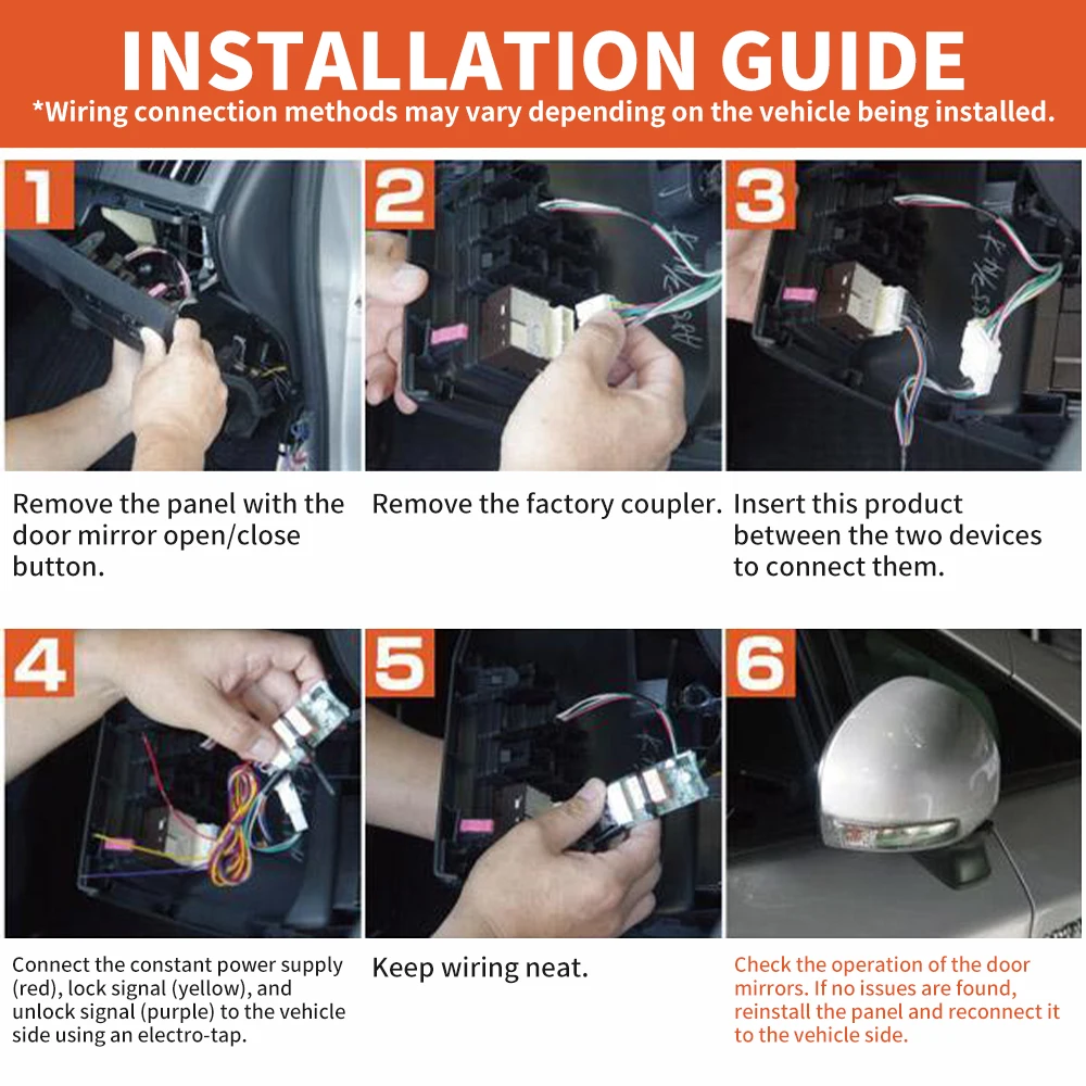 Automatic Door Mirror Opening and Closing Kit Keyless-linked Mirror for Prius 40 Rav4 Sienta HiAce 200 series1-3 Corolla Camry - view 4