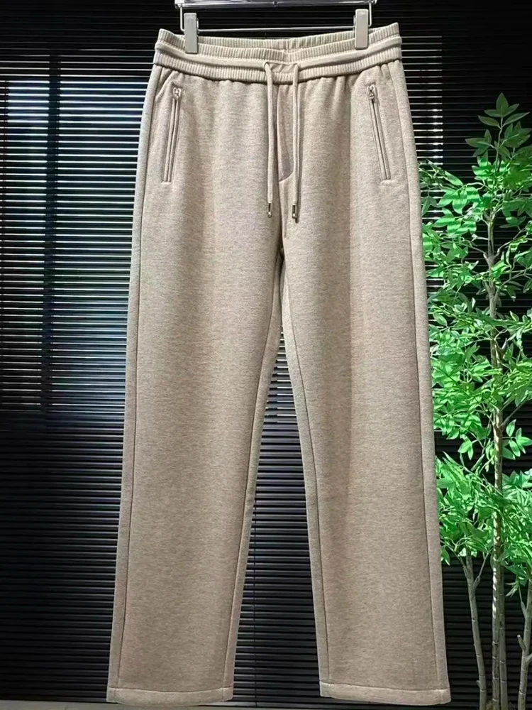 

High Quali Men's Casual Pants New Faionable Versatile Sli Autumn Winter Straight Leg Anti-Bacterial Straight Tube