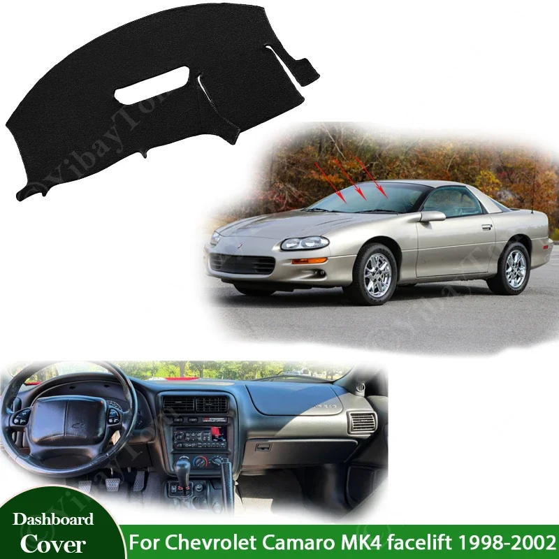 

Accessories Anti-UV Mat Dashboard Cover Pad Sunshade Dashmat Carpet Protect 2001 For Chevrolet Camaro MK4 facelift 1998 - 2002