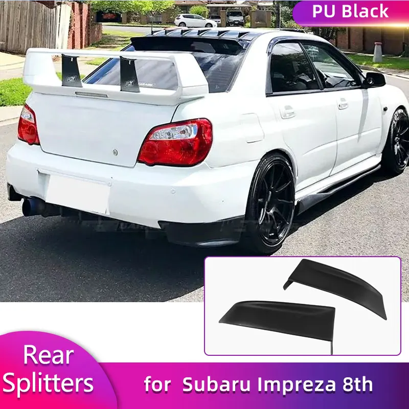 

Car Rear Bumper Splitters Flaps Cupwings for Subaru Impreza 8th 2003-2005 Racing Rear Splitters Lip Aprons Body Kits PU Black
