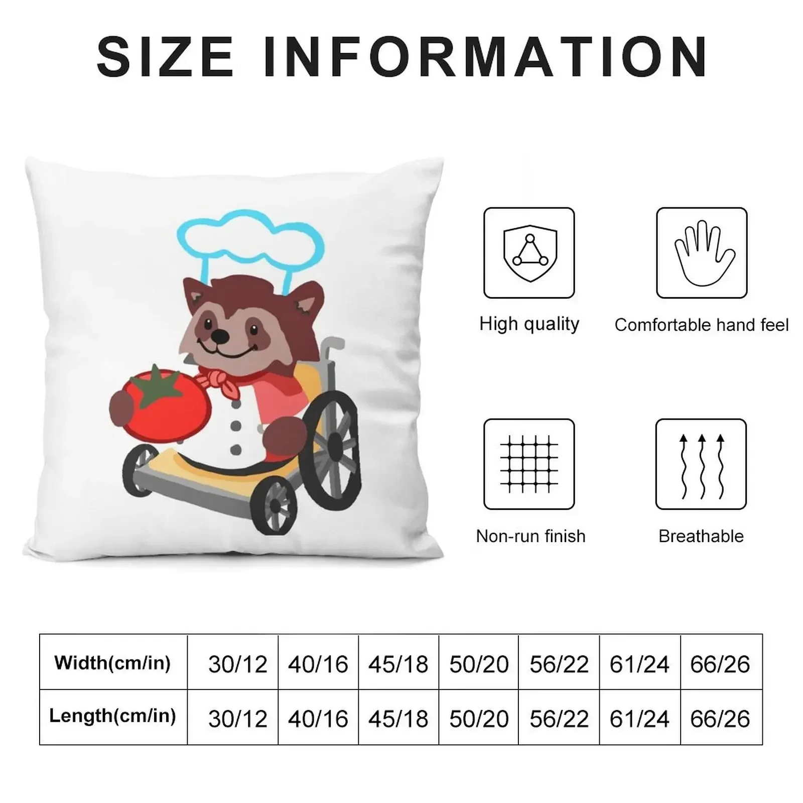 Overcooked wheelchair raccoon chef Throw Pillow Pillows Aesthetic Sofa Cushions Covers pillows decor home pillow