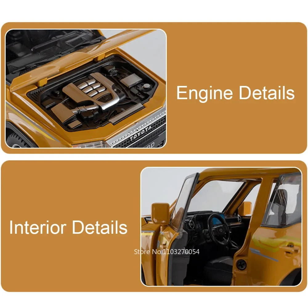 1:24 Prado LC250 LC80 Legierung Modell Spielzeug Druckguss Metall Miniatur Auto Türen Geöffnet Sound Licht Zurückziehen Fahrzeug Jungen Geburtstag Geschenke