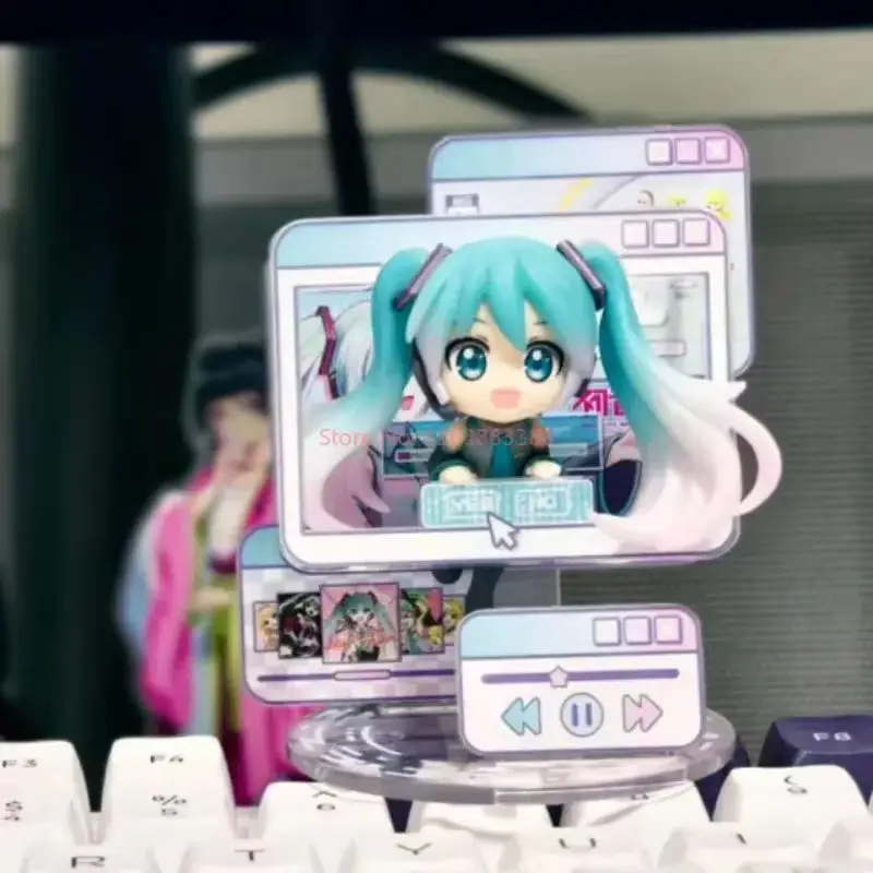 

New Re-Ment Blind Box Future Window Mini Figure Series Kaito Meiko Cute Figures Boxed Model Fun Desktop Ornament Doll Toys Gift