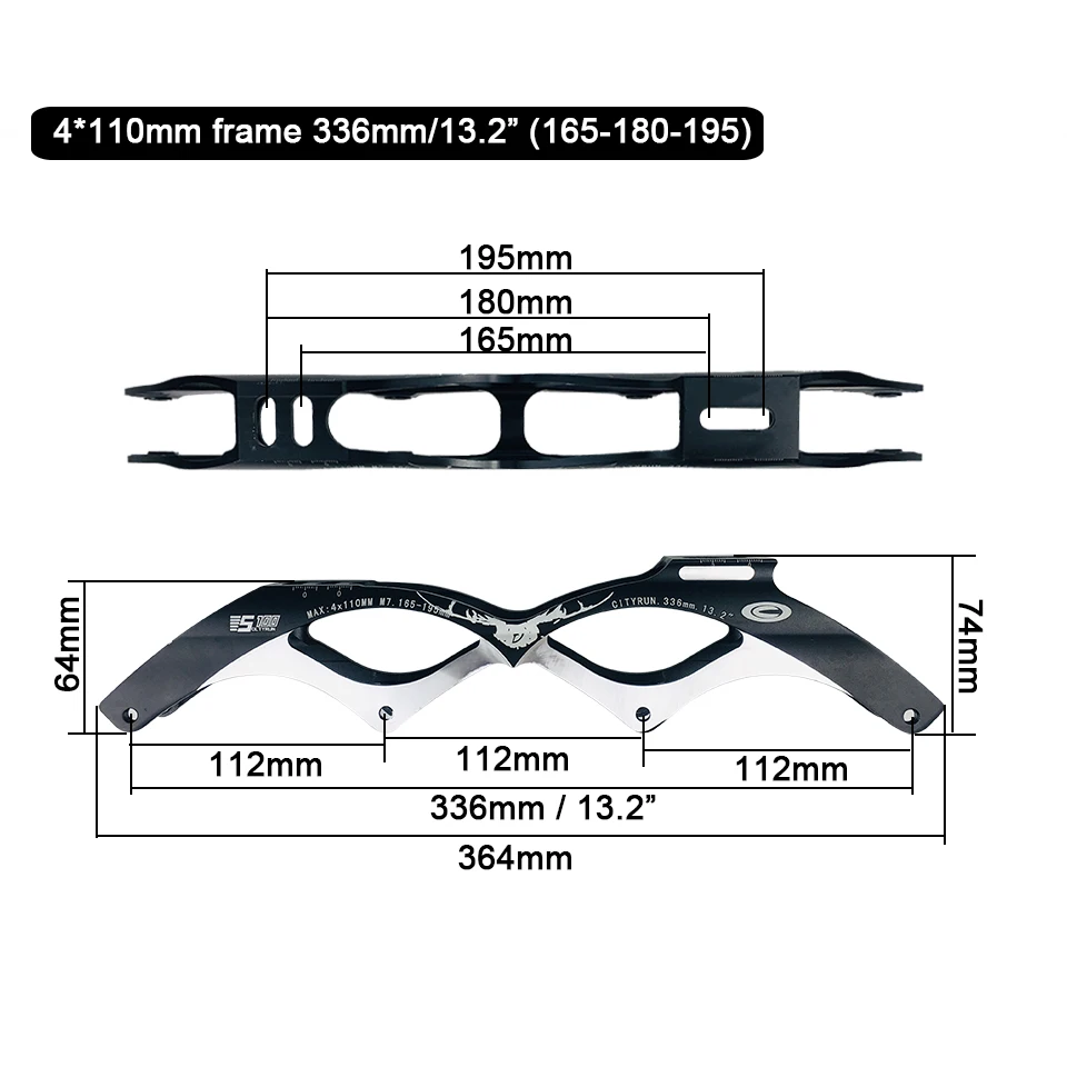 Inline Speed Skates Frame Original Cityrun Skate Fames For 4 x 110 100 90 mm Wheels Roller Skates Accessories Skating Chassis