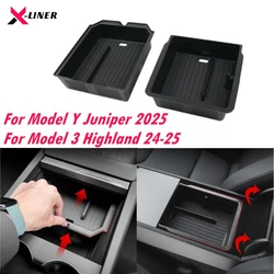 For Tesla Model Juniper / Premium / Performance & Model 3 Highland 2025 2026 Center Console Organizer Tray Armrest Storage Box