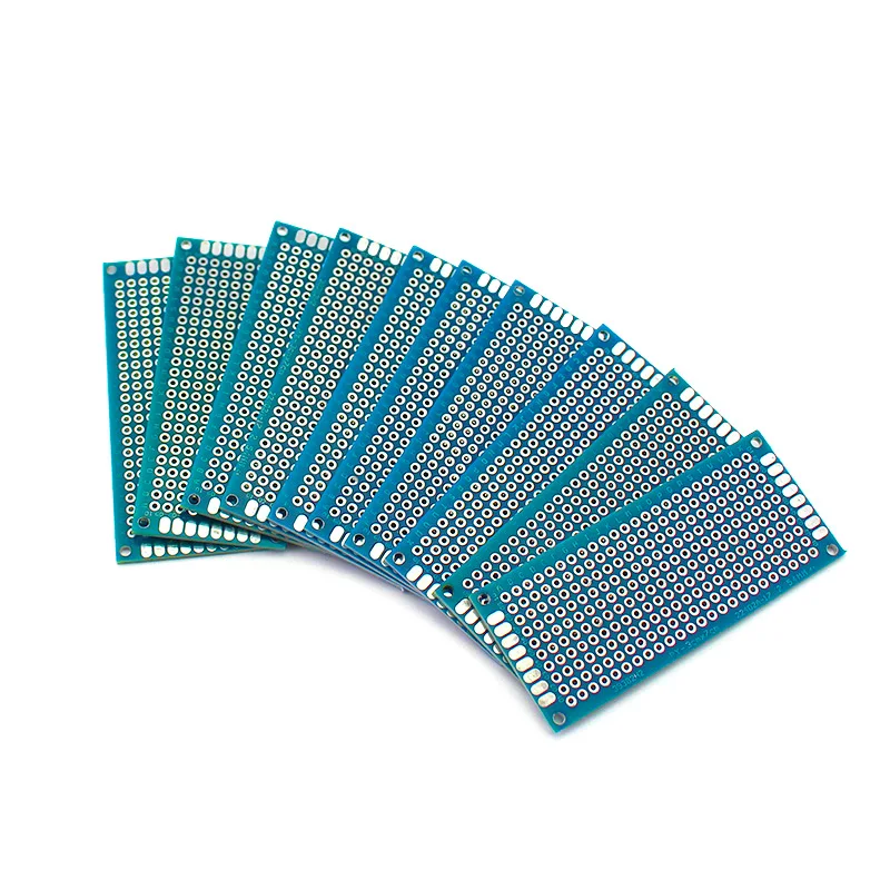 10Pcs Print Circuit Pcb Board 3X7Cm Dubbele Side Copper Pcb Diy Elektronica Universele Board Kit