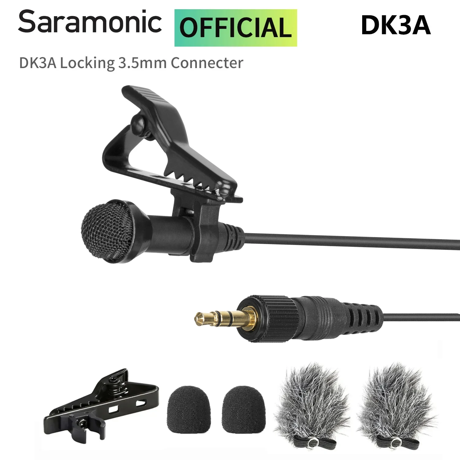 

Saramonic DK3A 3.5mm Locking TRS Condenser Lavalier Lapel Microphone for RODE/BOYA/SENNHEISER/TASCAM/ZOOM Streaming Youtube Vlog