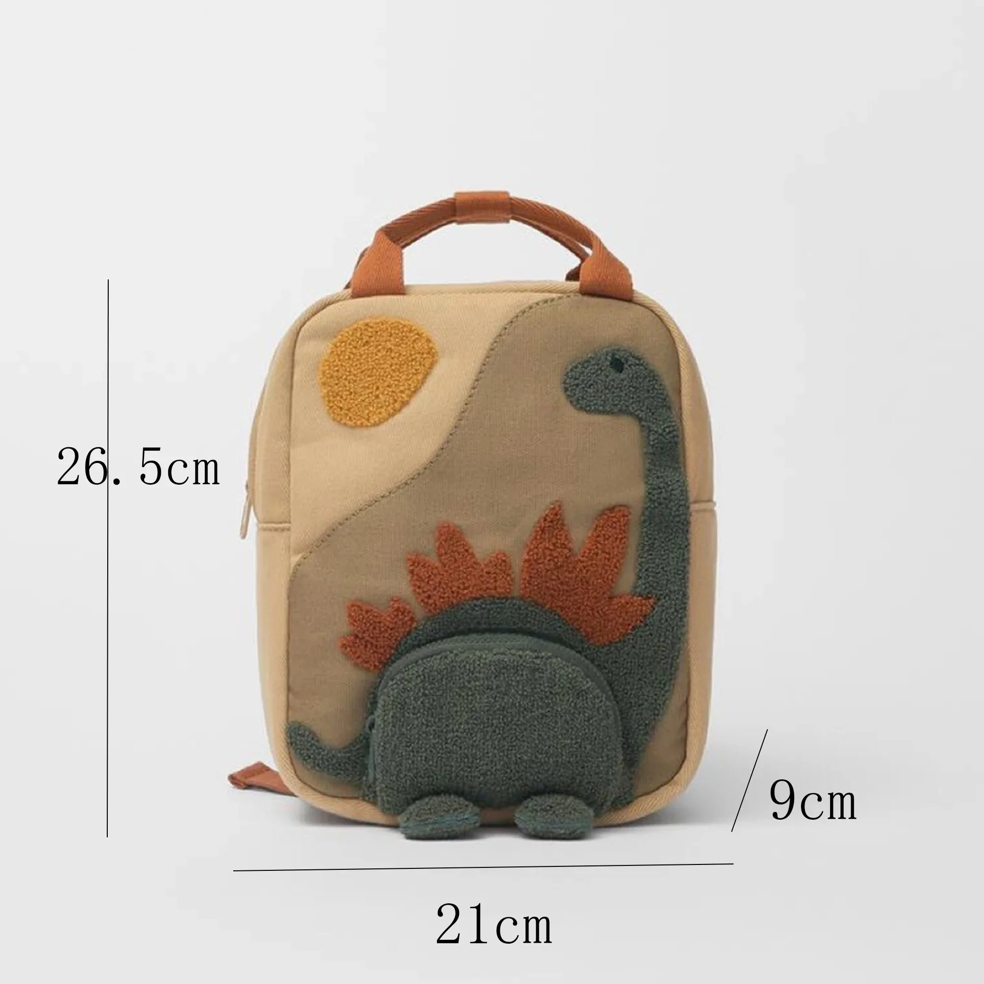 Personalized Dinosaur Backpack Schoolbag Custom Embroidered Cartoon Canvas Small Kindergarten Children's Backpack with Name