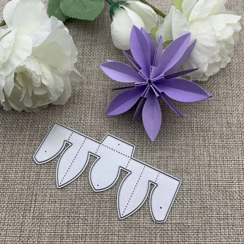 New Folded Flower  Metal Cutting Dies Stencils For DIY Scrapbooking Decorative Embossing Handcraft Die Cutting Template Mold