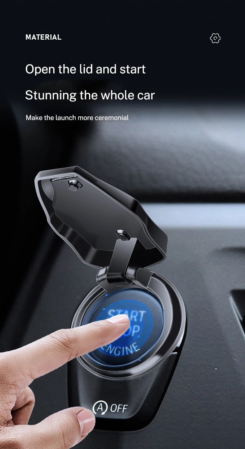 Aston Martin Start-Stopknop Cover - Krasbestendig materiaal overzicht