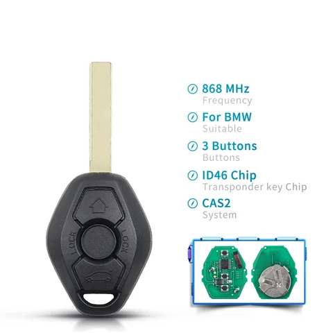 KEYYOU удаленный автомобильный ключ ID46 чип для BMW CAS2 5 серии E46 E60 E83 E53 E36 E38 315LP MHZ 315 МГц 433 МГц 868 МГц 3 кнопки