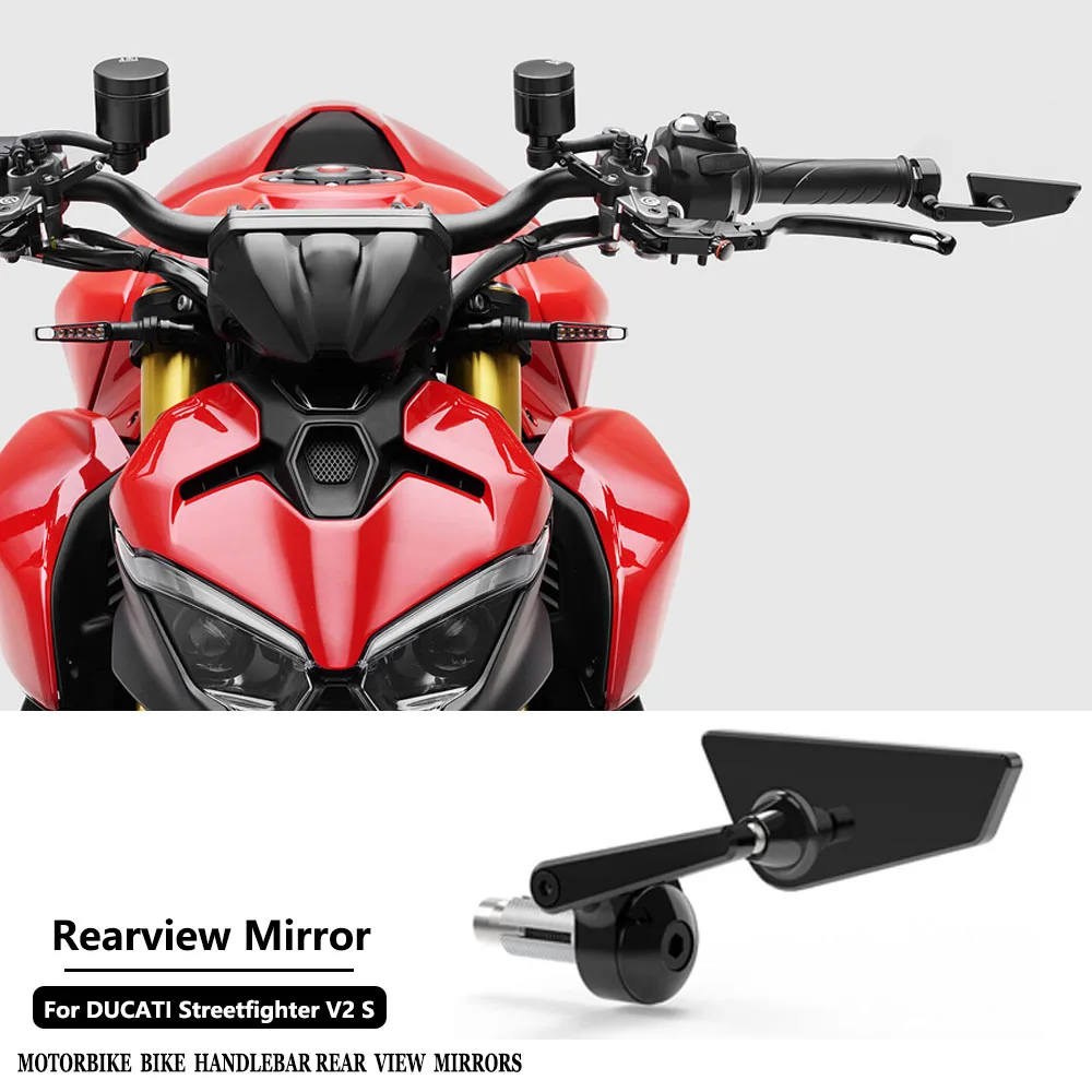

For DUCATI STREETFIGHTER V2 S Bar-End Mirror Handlebar End Side Mirrors STREETFIGHTER V2 S Aluminum CNC Motorcycle Accessories