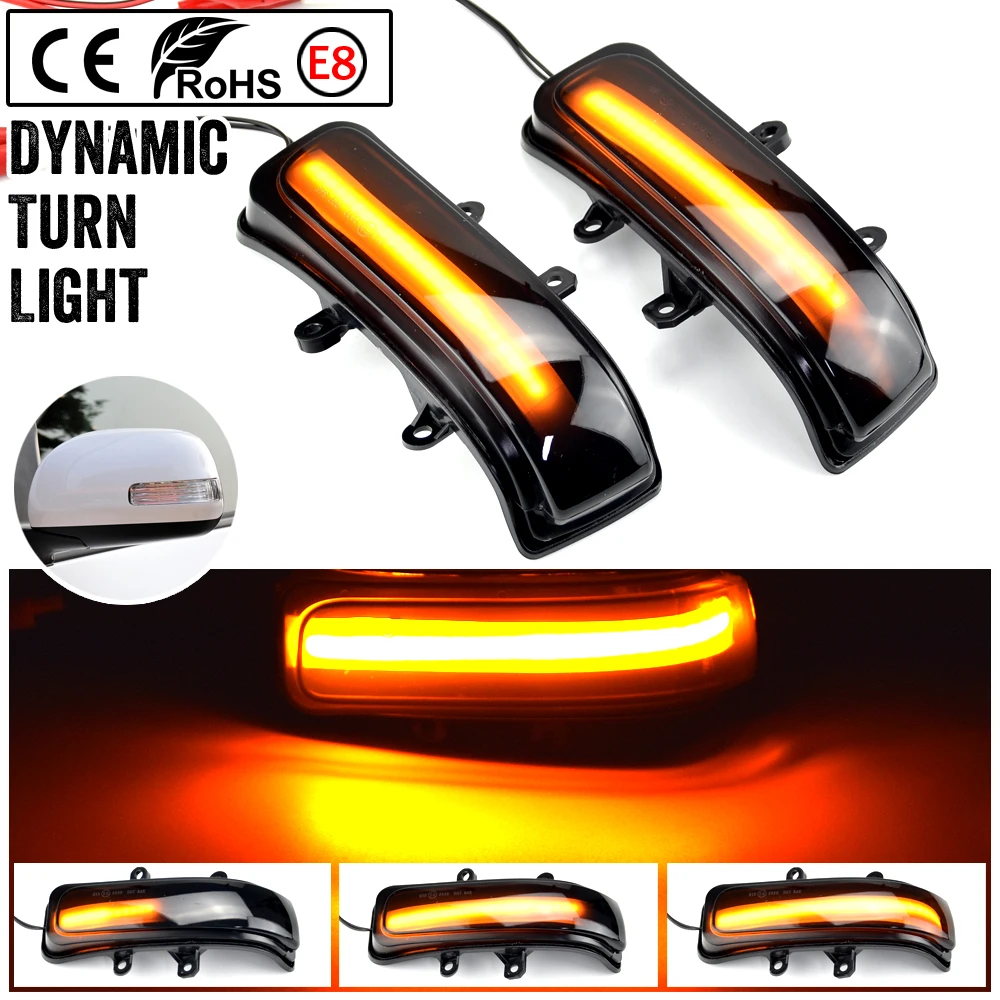 For Toyota RAV4 Highlander 4Runner Sienna Tacoma Voxy Alphard Vellfire LED Dynamic Turn Signal Light Rearview Mirror Indicator