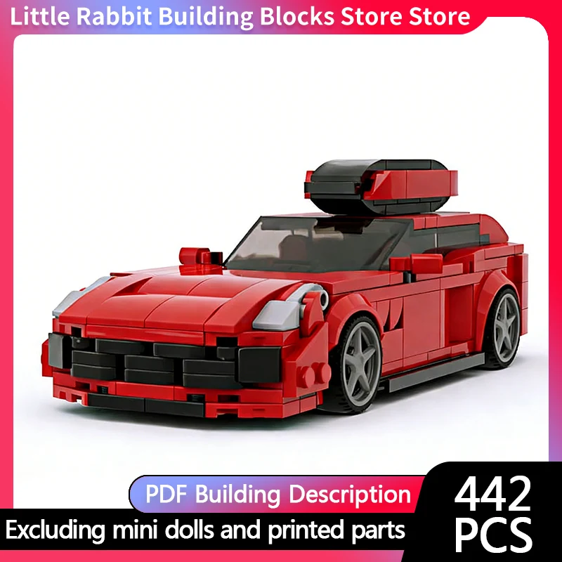 Speed Racing Car Model MOC Building Bricks GTC4 High-Performance Coupe Modular Technology Children Holiday Gifts Assemble Toys