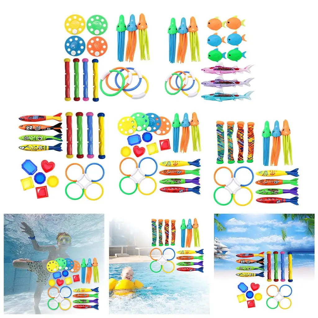 Diving Toys Swimming Pool Toys for Party Game Gifts Age Years Dive Rings Diving Sticks Diving Gems Training Toys
