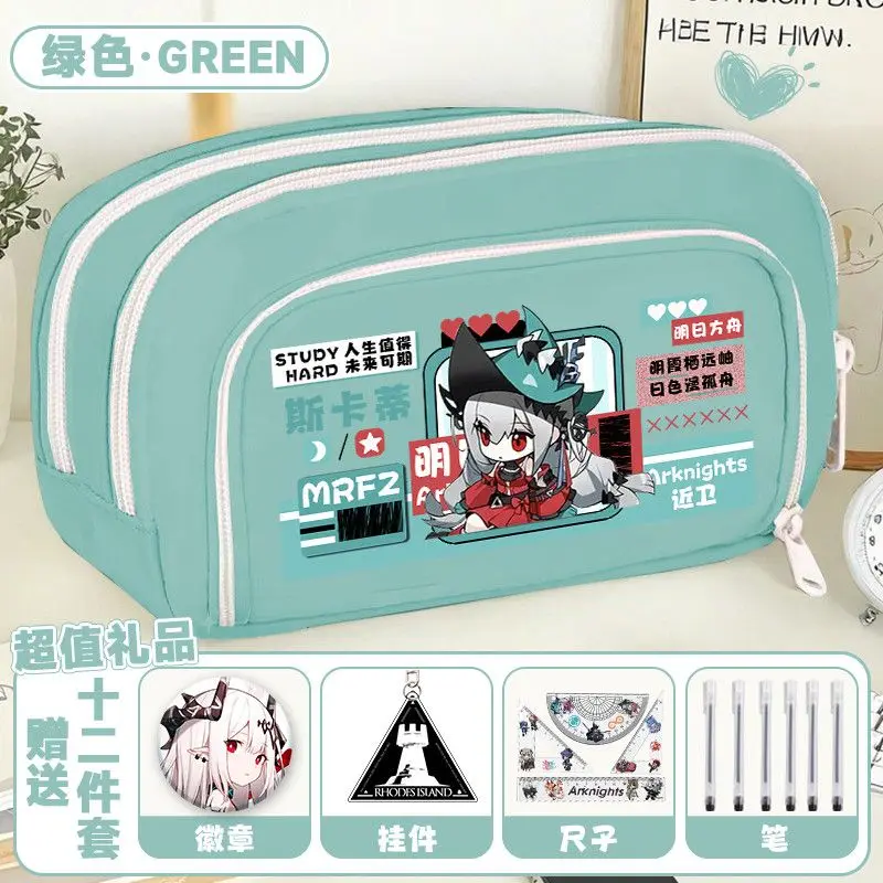 متوفر 2025 لعبة أنيمي الفرسان كوس Amiya Skadi Exusiai SilverAsh للجنسين الحرم الجامعي طباعة بسيطة تخزين مقلمة هدية