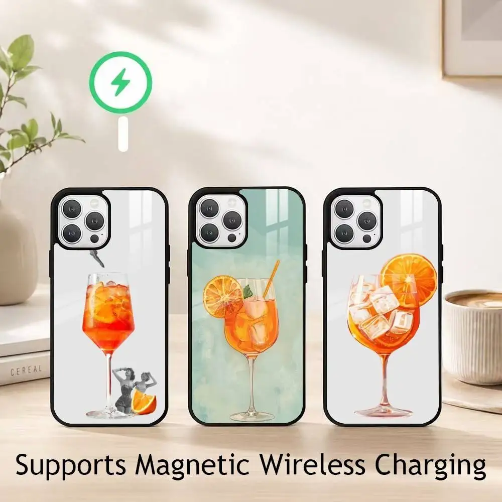 Aperol S-Spritz gift Phone Case For iPhone18,17,16,15,14,13,12,11 Plus,Pro Supports Magnetic Wireless Charging