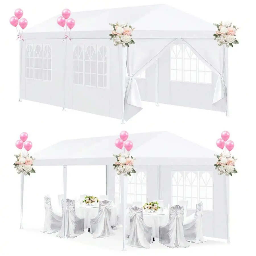 10x20ft Party Tent Outdoor Tent Carpas Para Fiestas Event With Removable Sidewalls Waterproof Party Tents For Wedding Events BBQ