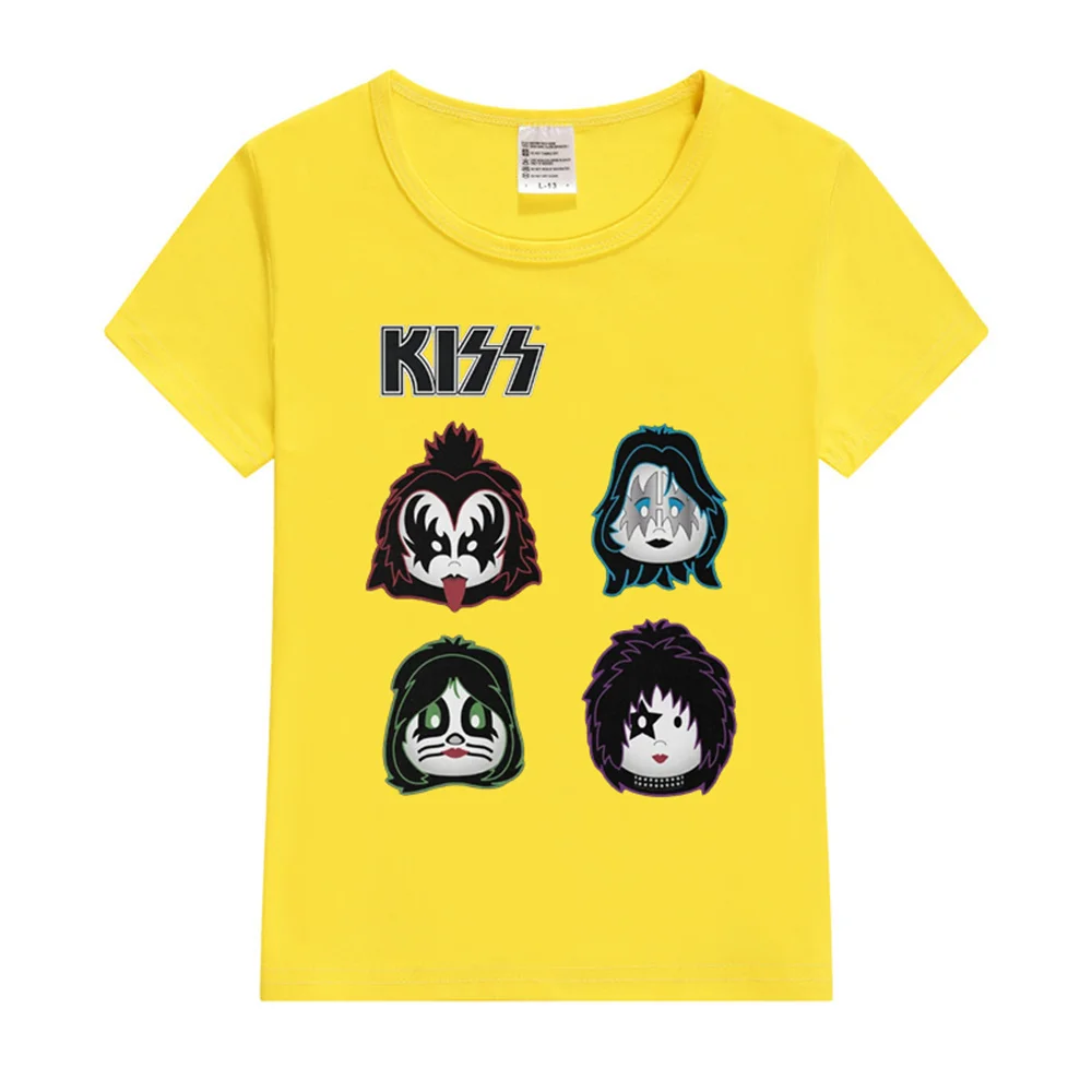 Kiss Band Solo Cute design for kids Baby T-Shirt Children\'s Wear Cartoon Tees Clothing Summer T-shirt Korean Style Loose Tops