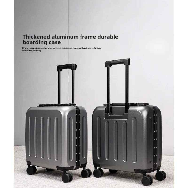 Aluminum-framed check-in box anti-case new pull-rod suitcase mute carousel suit