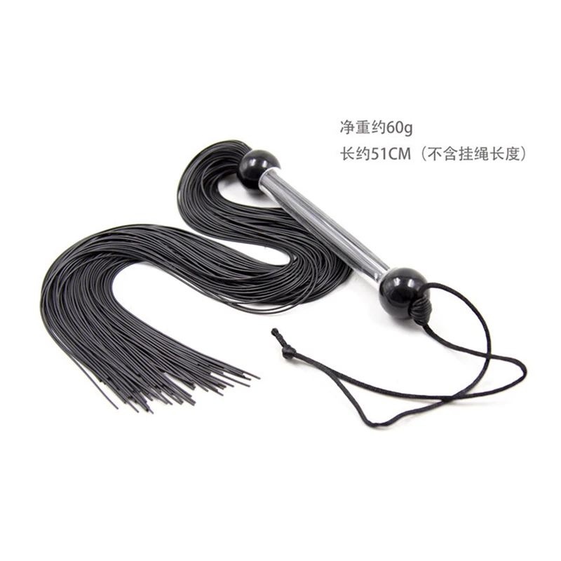 51cm Plastic Pipe Handle Silicone Tassels Horse Whip Riding Crop Flogger Paddle Slapper Horse Training Dressage Whips