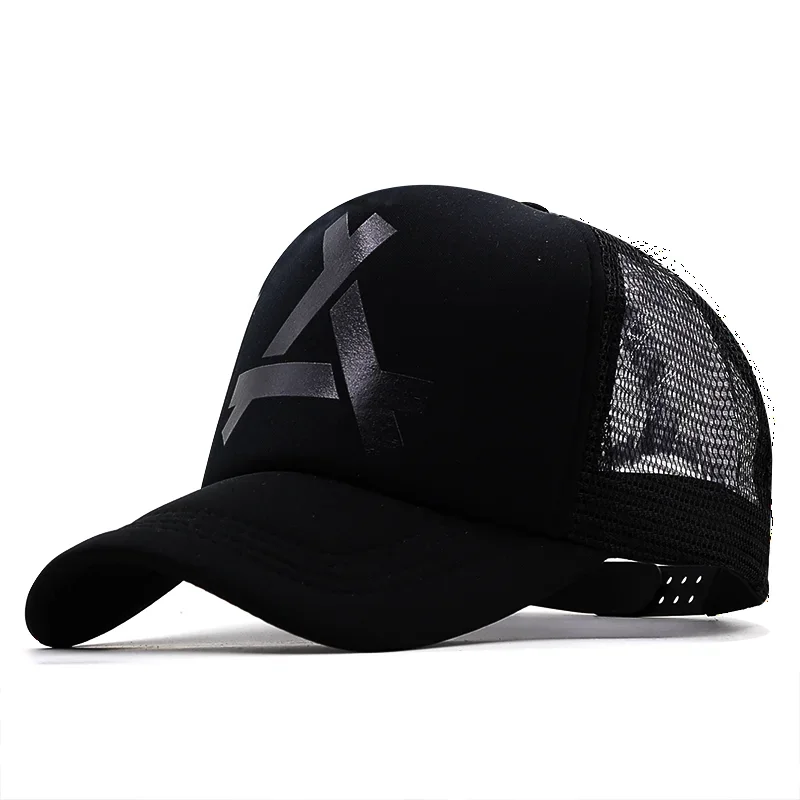 Summer Unisex Men Fishing Baseball Caps Women Breathable Mesh Snapback Hats Red Black Casual Sport Hats 3D Printing Cap