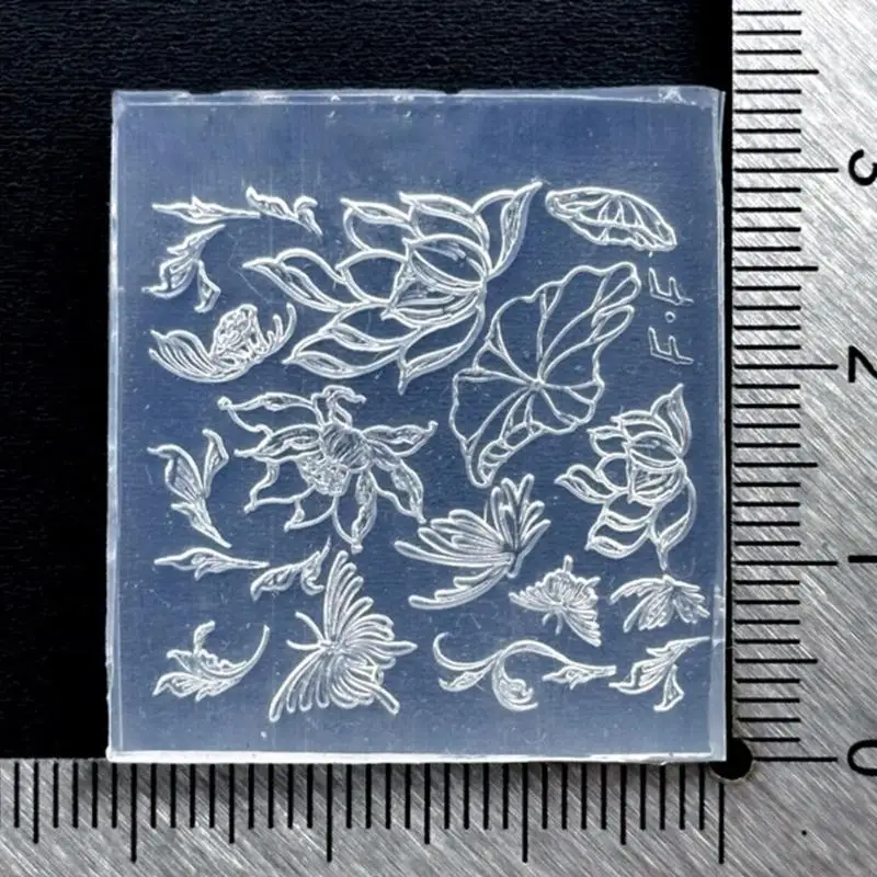 

High Elastics Silicone Sculpting Mould With Pattern For Nail Art Crafting And Accessories Creation