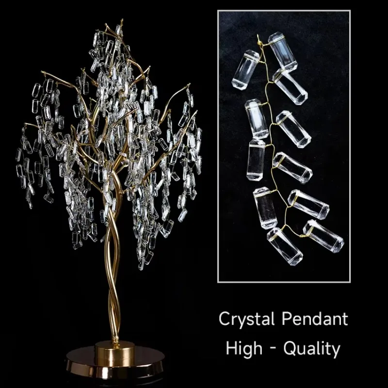 Charging glass dining table ornaments, branch-shaped wedding lights, for wedding hotels and home decoration