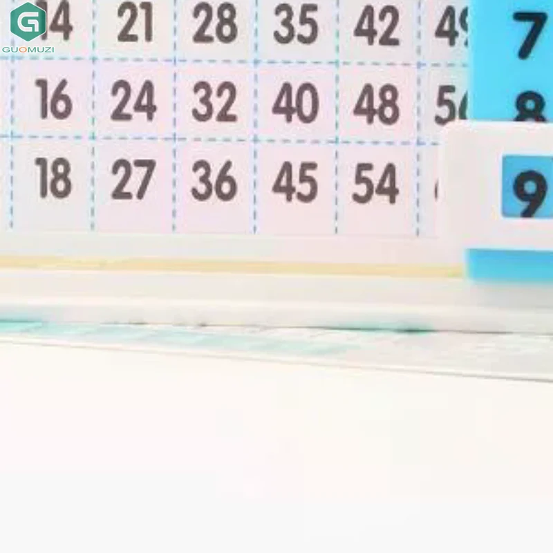 Carte de recherche rapide de la table de multiplication, pour l'éveil mathématique, portable, ludique et amusante, avec des motifs de dessins animés