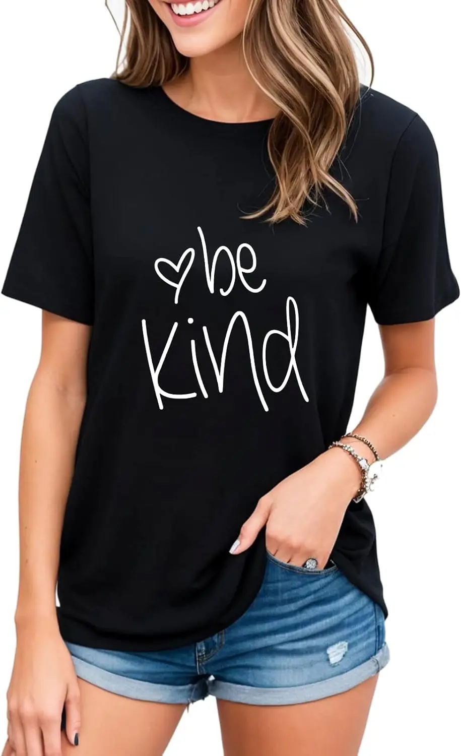 Funny Inspirational Teacher Fall Tees Tops Be Kind T Shirts Women Cute Graphic Blessed Shirt