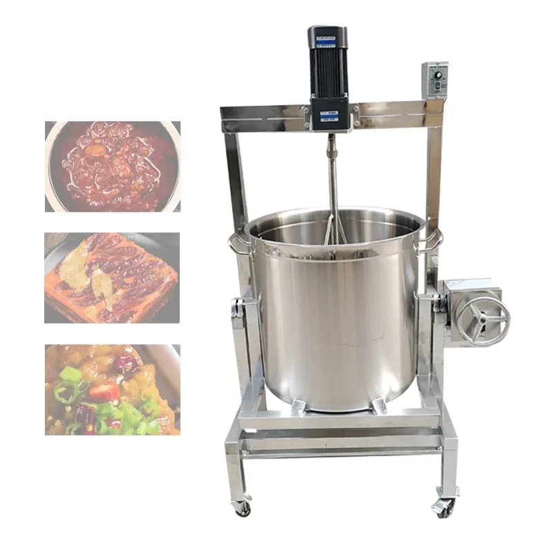

Hot Pot Bottom Material Frying Machine Commercial Full-Automatic Mixer Paste Side Jelly Machine Rice Paste Sauce Mixer
