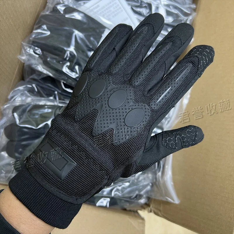 

Tactical Velvet Gloves, Black Protective Gloves with Touch Screen for Winter Cycling Training