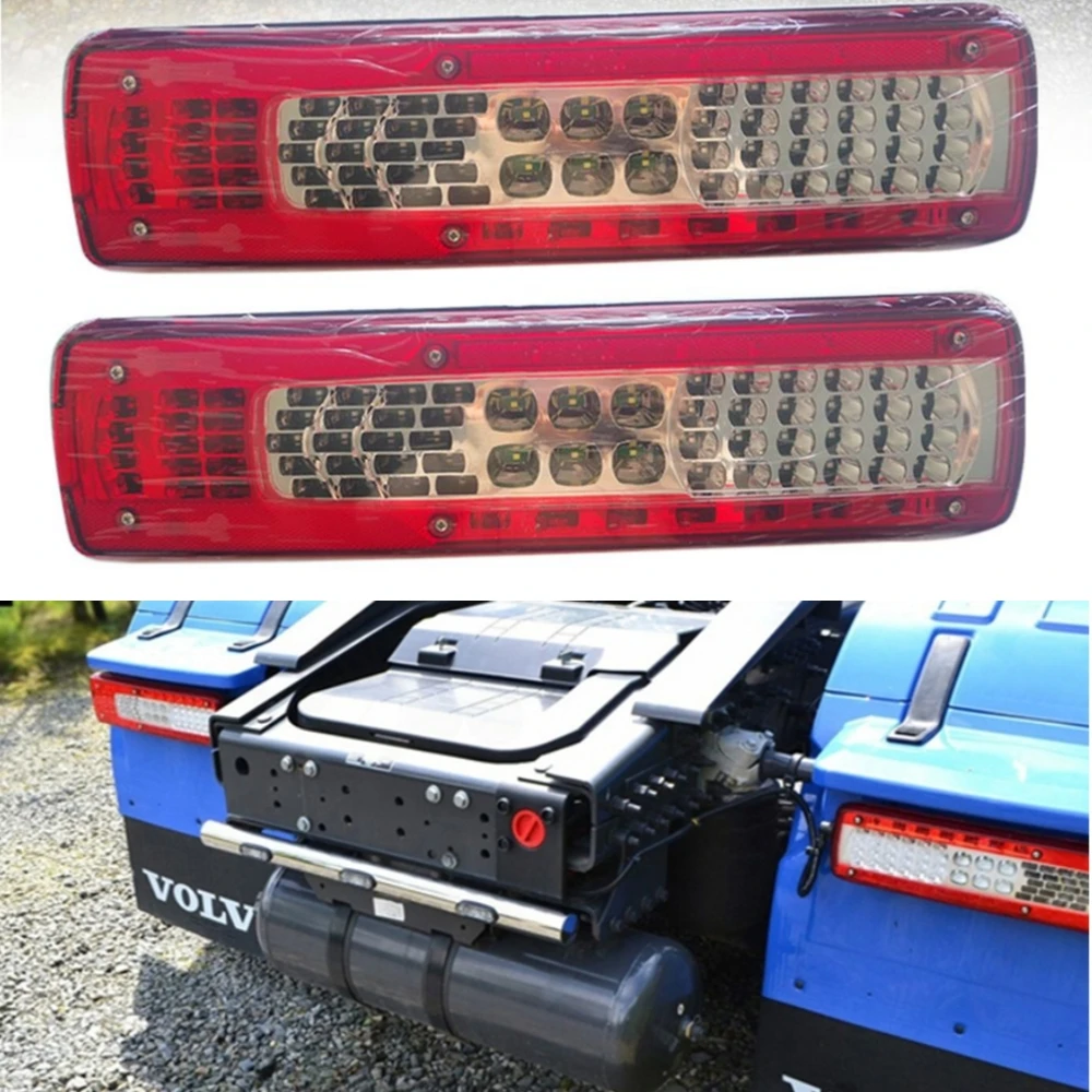 

24V LED Turn Stop Brake Signal Lights For Volvo FH460 540 Heavy Truck Rear Tail Lamps Left and Right with Buzzer