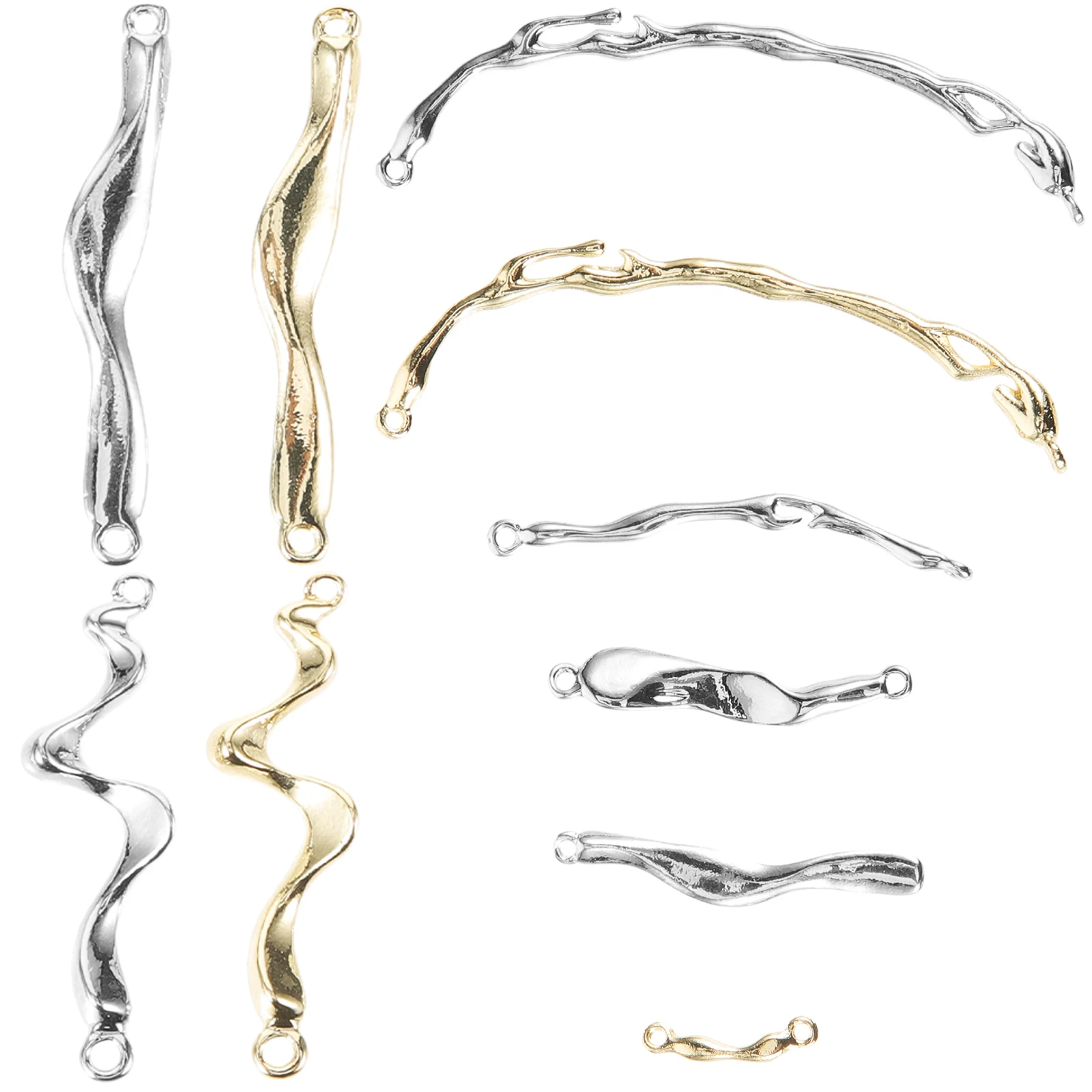 

10 Pcs Earring Accessories Irregular Metal Charms Bracelet Necklace Jewelry Making Crafts Pendant Festival