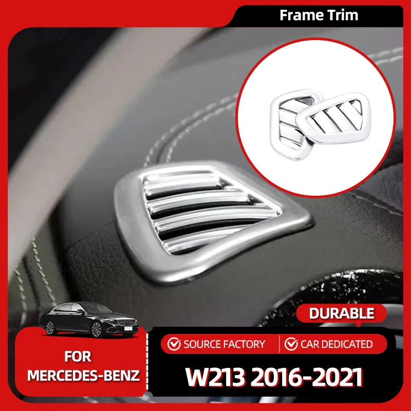 

Коврик для дверных канавок, АБС-пластик, хромированная центральная приборная панель автомобиля, боковое выходное отверстие для кондиционера, рамка, наклейки для Mercedes-Benz E cl