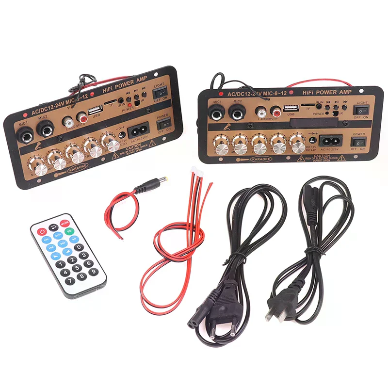 

Плата усилителя Bluetooth 5,0 с вилкой ЕС/США и оптическим аудио AMP USB FM-радио TF-плеер DIY аудио для караоке домашнего автомобиля 110 В/220 В