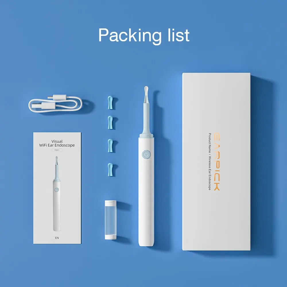 Smart Wireless Visual Ear Cleaner Spoon Safe Endoscope Earpick 5MP Mini Camera Wax Remover Otoscope Ear Tools Health Care