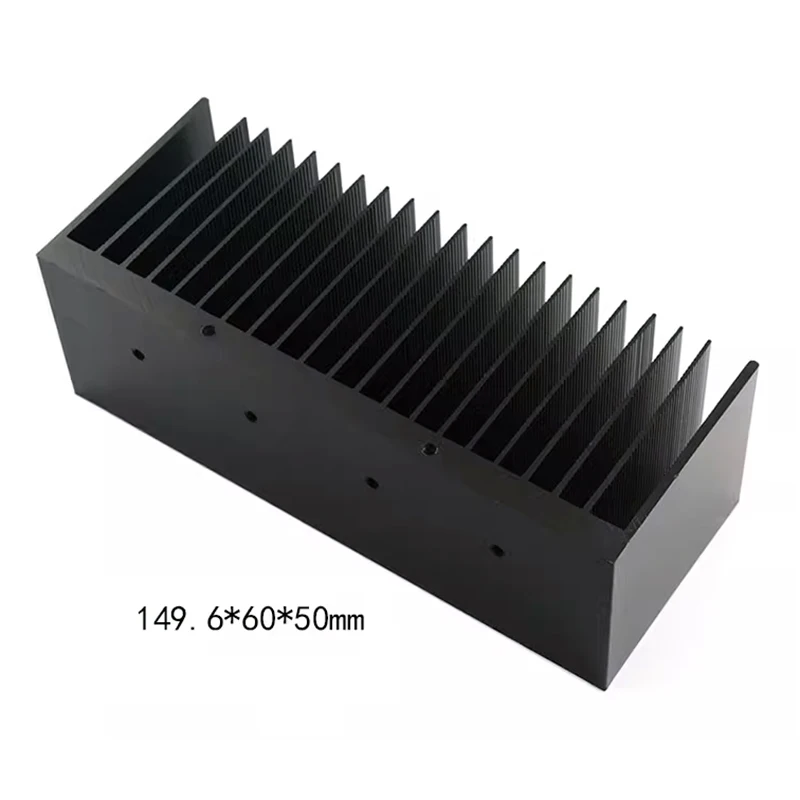 1Pcs Aluminum Heat Radiator For Hifi Diy Amplifier LM1875 Heatsink TDA7293 LM3886 Cooling Heak Sink 150*60*50mm Black Radiators