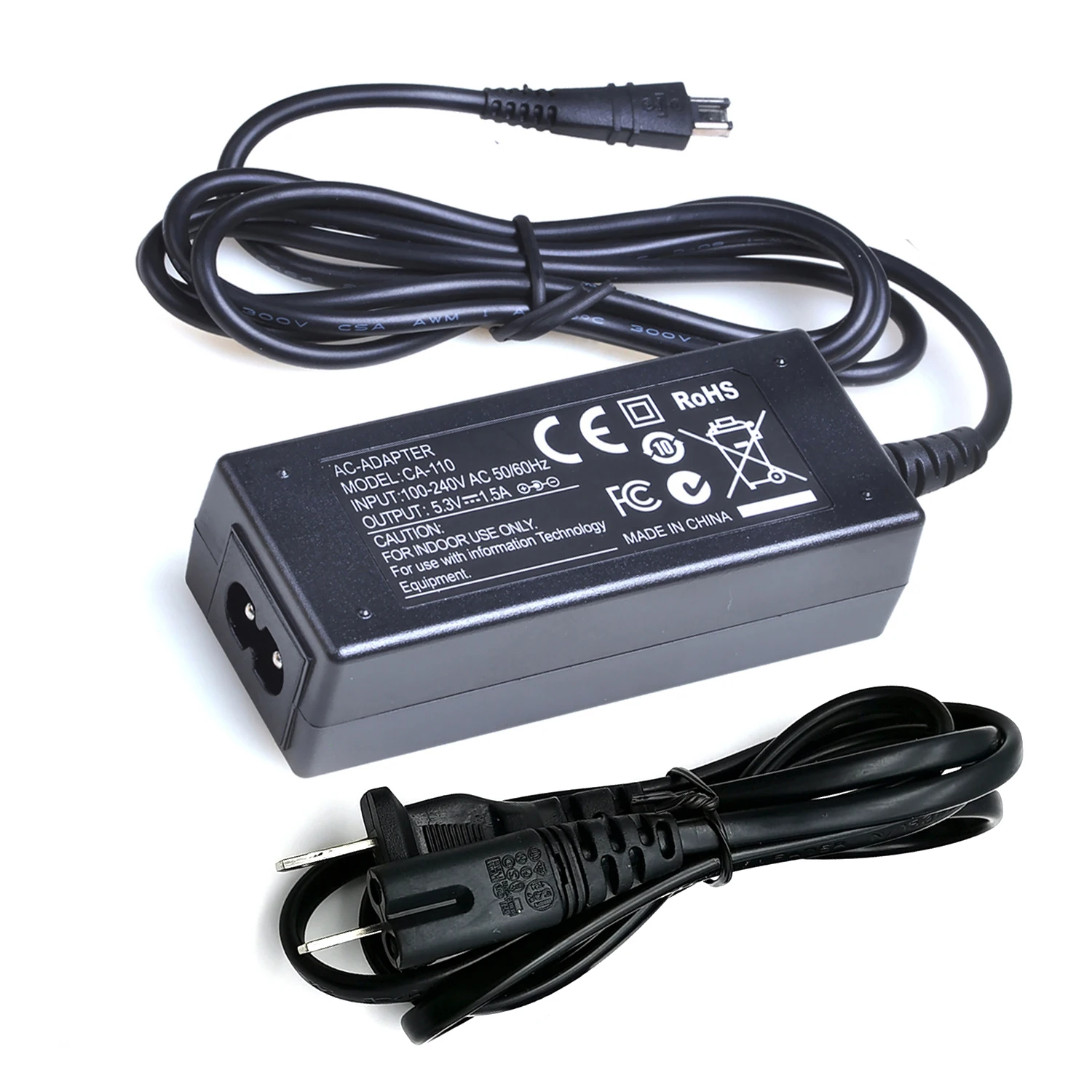 AC Power Adapter for Canon LEGRIA HF R26, HF R27, HF R28, HF R36, HF R37, HF R38, HF R46 HD Camcorder