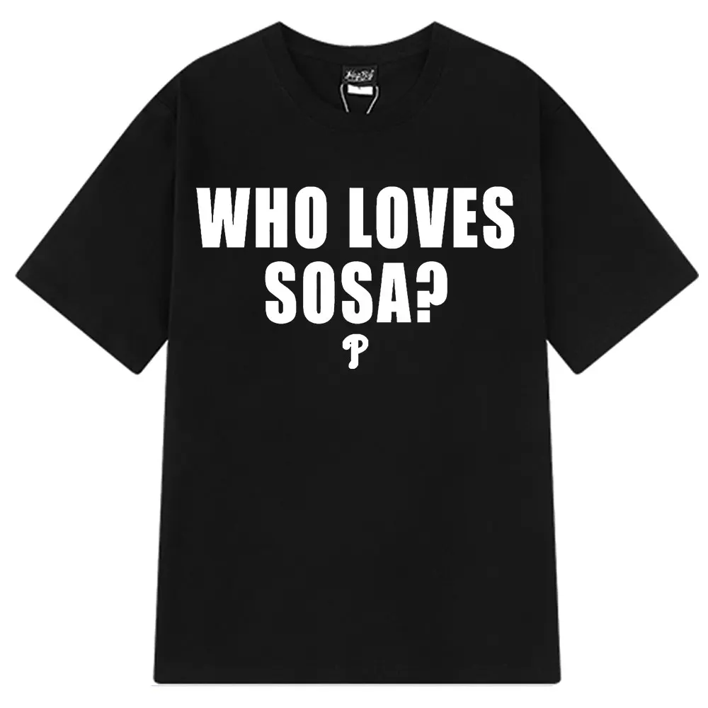 Camiseta Who Loves Sosa? Chief Keef para hombre, camiseta informal de moda de rap y hip hop, camiseta unisex de algodón de alta calidad de manga corta de gran tamaño