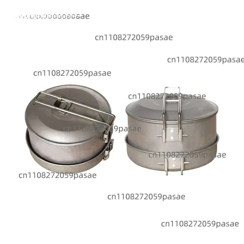 

The Newest Titanium Outdoor Cooking Pots with Lid logo Anti-rust Custom Bowls with Handle