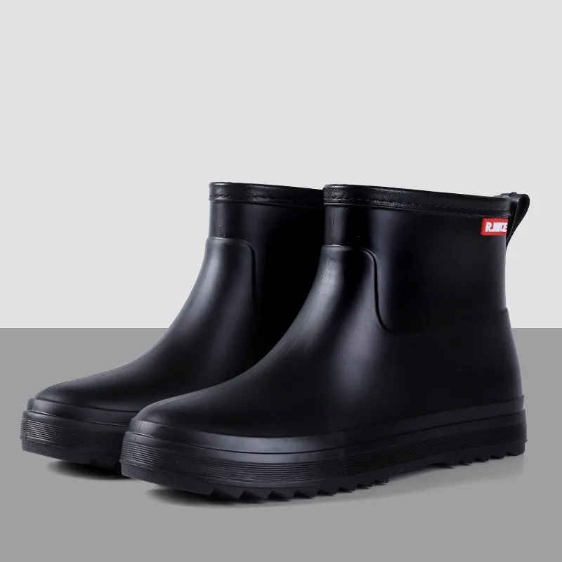 New Fashion Ankle PVC Rain Boots Women's Non-slip Waterproof Working Shoes Ladies Comfortable Water Boots