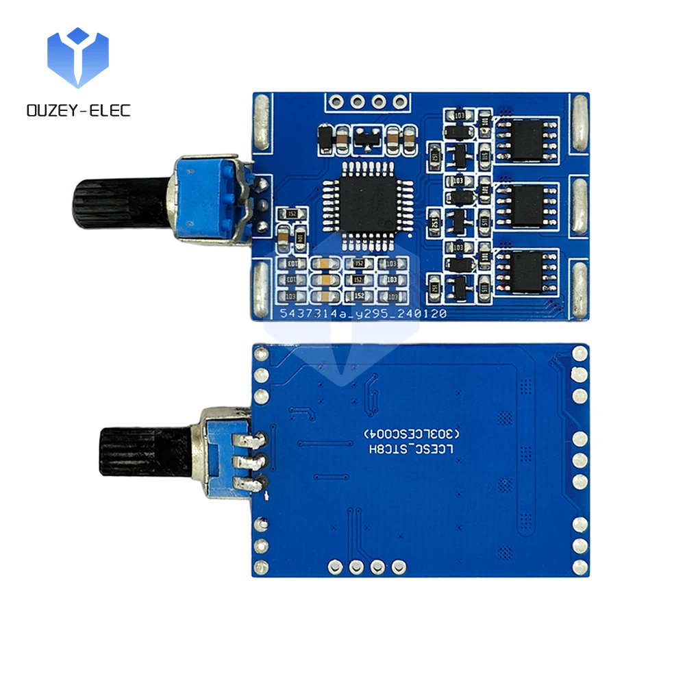 3-fazowy bezszczotkowy sterownik silnika DC Moduł kontrolera ESC STC8H z potencjometrem Bezstopniowa regulacja prędkości Sterowanie silnikiem