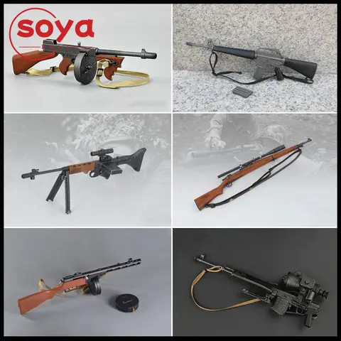 ZYTOYS ZY2001 ZY2008 ZY2012 ZY2021 1/6 AK47 AKS47 PPSh41 Rifle Gun Model Plastic Scene Props for 12" Soldier Action Figure Body