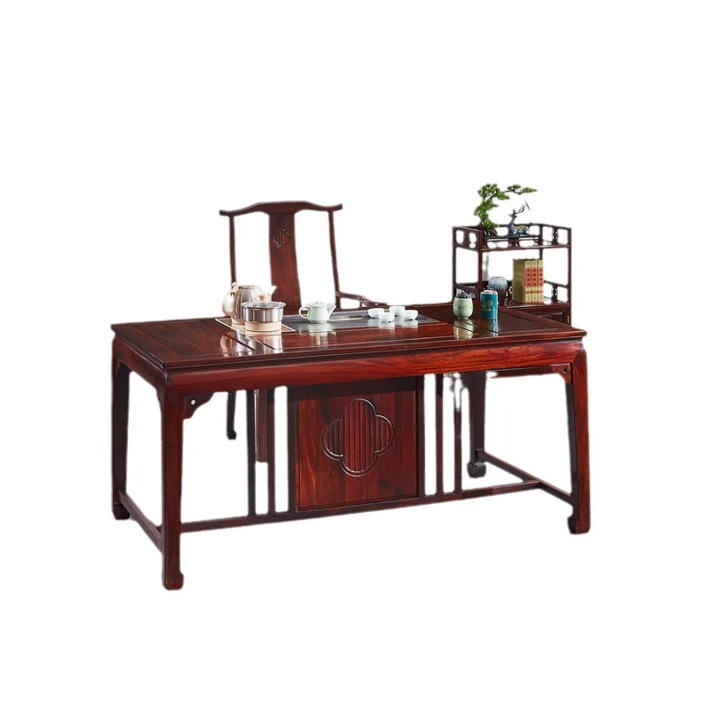 

East African rosewood tea table and chair new Chinese red rosewood tea table dual-purpose simple solid wood furniture