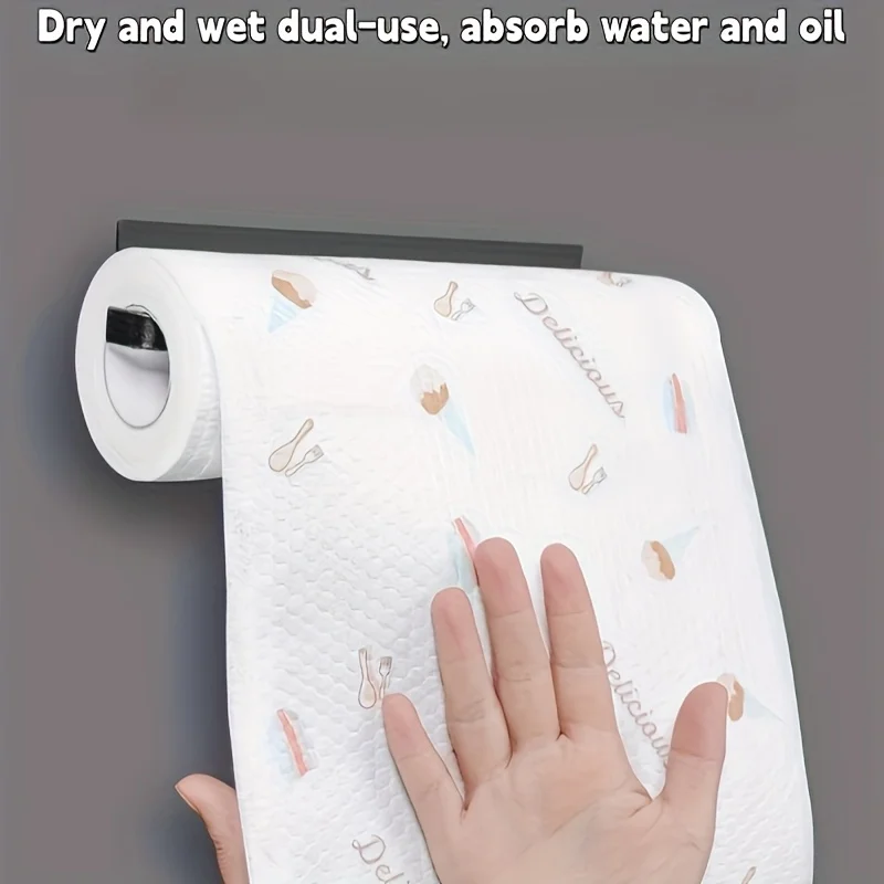 Dishcloth Absorbent Thickened Kitchen Paper Dry Wet Use Non Greasy Random Pattern for Sink Cleaning Dishwashing